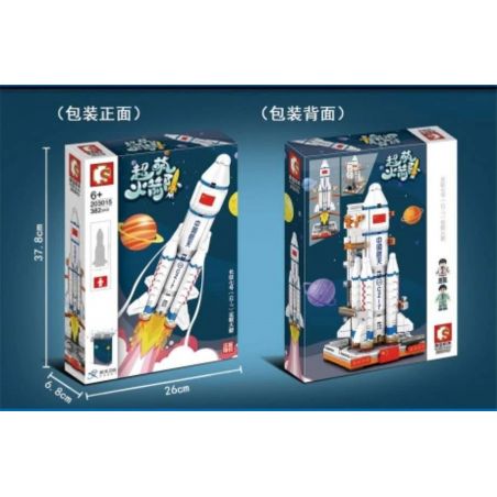 SEMBO 203015 non  TÊN LỬA TÀU SÂN BAY DÀI NGÀY 7 THÁNG 3 bộ đồ chơi xếp lắp ráp ghép mô hình Military Army CZ-7 Quân Sự Bộ Đội 382 khối