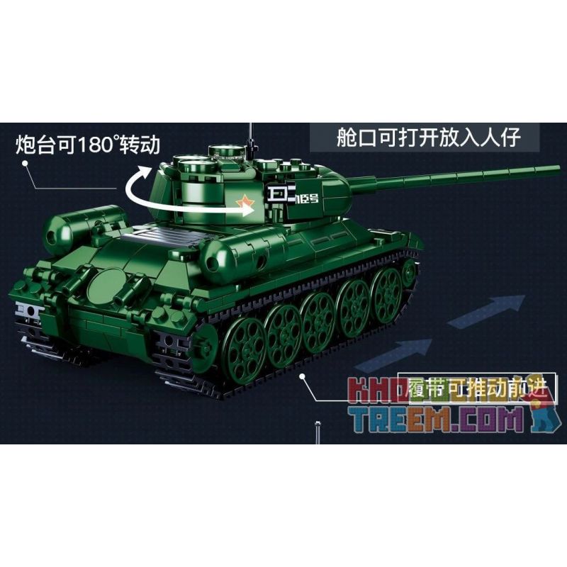 SLUBAN M38-B0982 B0982 0982 M38B0982 38-B0982 non  XE TĂNG 215 bộ đồ chơi xếp lắp ráp ghép mô hình Military Army Quân Sự Bộ Đội 497 khối