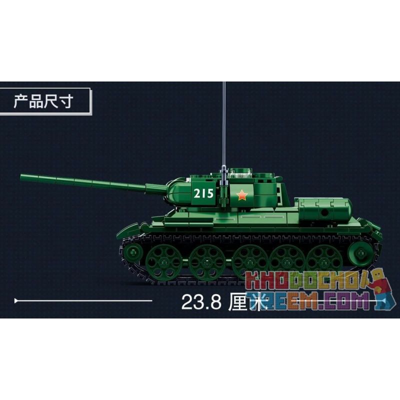 SLUBAN M38-B0982 B0982 0982 M38B0982 38-B0982 non  XE TĂNG 215 bộ đồ chơi xếp lắp ráp ghép mô hình Military Army Quân Sự Bộ Đội 497 khối