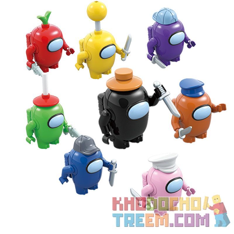 RENZAIMA 698 non  KHÔNG GIAN GIẾT NGƯỜI SÓI bộ đồ chơi xếp lắp ráp ghép mô hình Movie & Game ANONG US Phim Và Trò Chơi