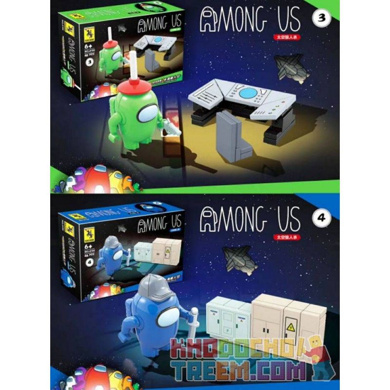 RENZAIMA 698 non  KHÔNG GIAN GIẾT NGƯỜI SÓI bộ đồ chơi xếp lắp ráp ghép mô hình Movie & Game ANONG US Phim Và Trò Chơi