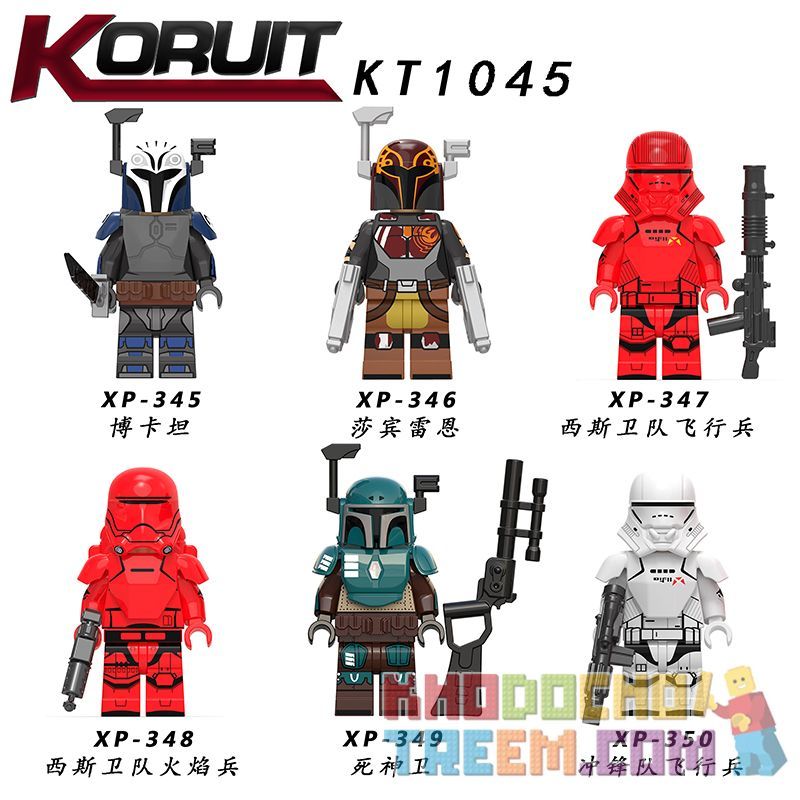 KORUIT KT1045 1045 Xếp hình kiểu Lego 8 Minifigures Star Wars Chiến Tranh  Giữa Các Vì Sao giá sốc rẻ nhất