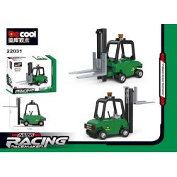 DECOOL 22031 non  4 LOẠI XE NÂNG BEN CẢNH SÁT CHỐNG BẠO ĐỘNG CỨU HỎA bộ đồ chơi xếp lắp ráp ghép mô hình Mini Racing Pacemaker Đua Xe Mini 82 khối