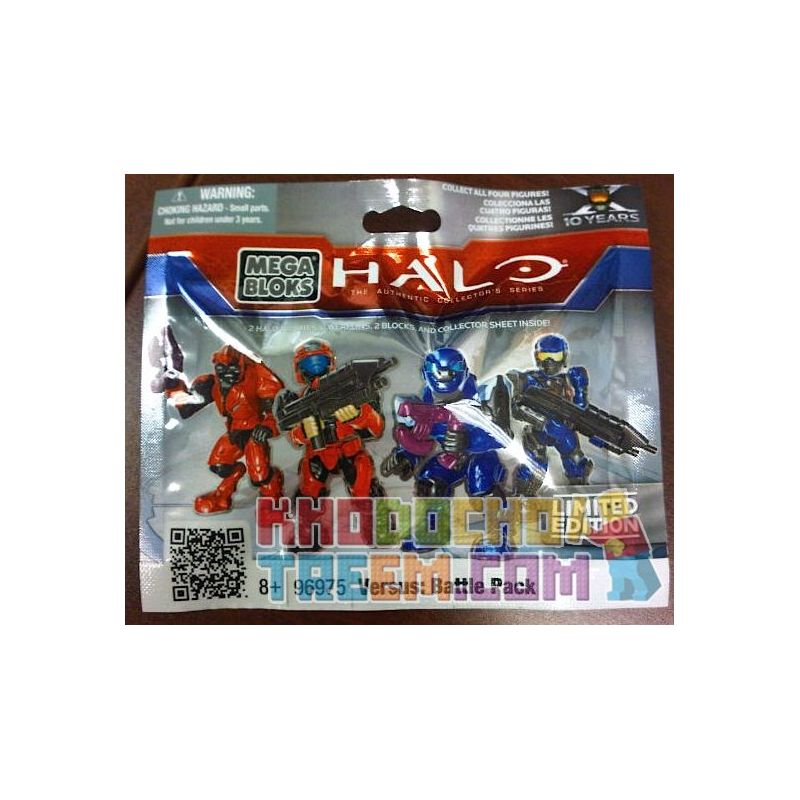 MEGA BLOKS 96975 non Lego GÓI CHIẾN ĐẤU bộ đồ chơi xếp lắp ráp ghép mô hình Computer Games VERSUS BATTLE PACK Trò Chơi 4 khối