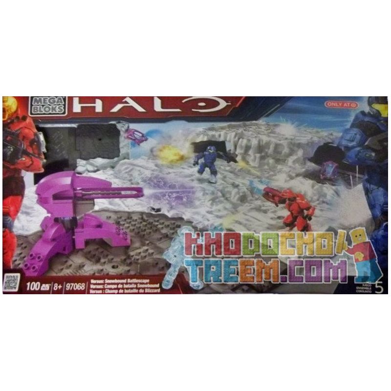 MEGA BLOKS 97068 non Lego DI TÍCH CHIẾN TRANH SNOWBOUND bộ đồ chơi xếp lắp ráp ghép mô hình Computer Games VERSUS SNOWBOUND BATTLESCAPE Trò Chơi 100 khối