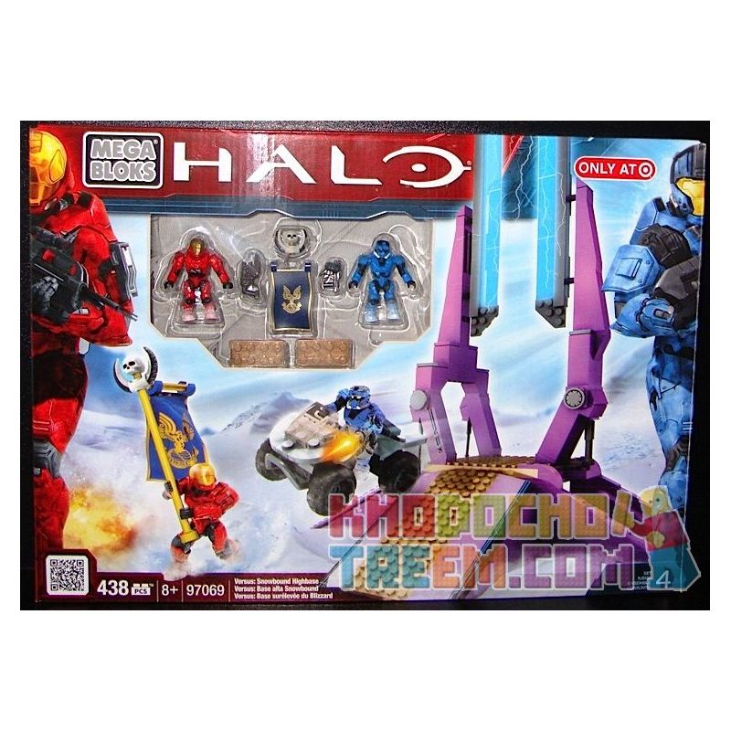 MEGA BLOKS 97069 non Lego SNOWBOUND HIGHBASE. bộ đồ chơi xếp lắp ráp ghép mô hình Computer Games VERSUS SNOWBOUND HIGHBASE Trò Chơi 438 khối