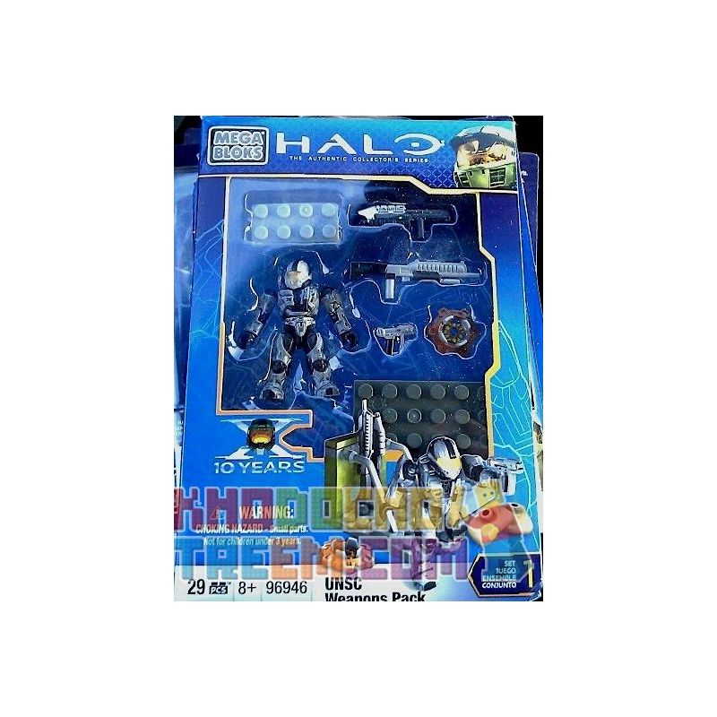 MEGA BLOKS 96946 non Lego GÓI VŨ KHÍ UNSC bộ đồ chơi xếp lắp ráp ghép mô hình Computer Games UNSC WEAPON PACK Trò Chơi 29 khối