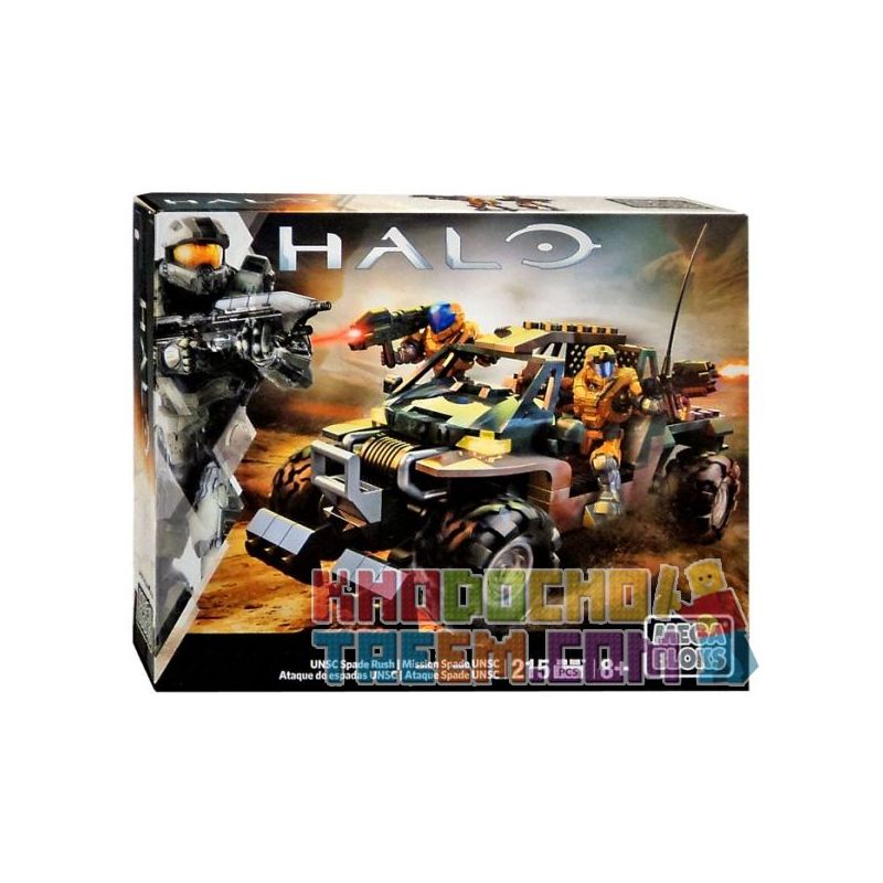 MEGA BLOKS DPW93 non Lego UNSC SPADE VỘI VÀNG bộ đồ chơi xếp lắp ráp ghép mô hình Computer Games UNSC SPADE RUSH Trò Chơi 215 khối