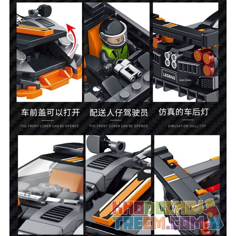 PanlosBrick 666017 Panlos Brick 666017 REBRICKABLE MOC-33637 33637 MOC33637 non  PAPANI HUAYRA. bộ đồ chơi xếp lắp ráp ghép mô hình Speed Champions Racing Cars PAGANI HUAYRA IMOLA Đua Xe Công Thức 336 khối