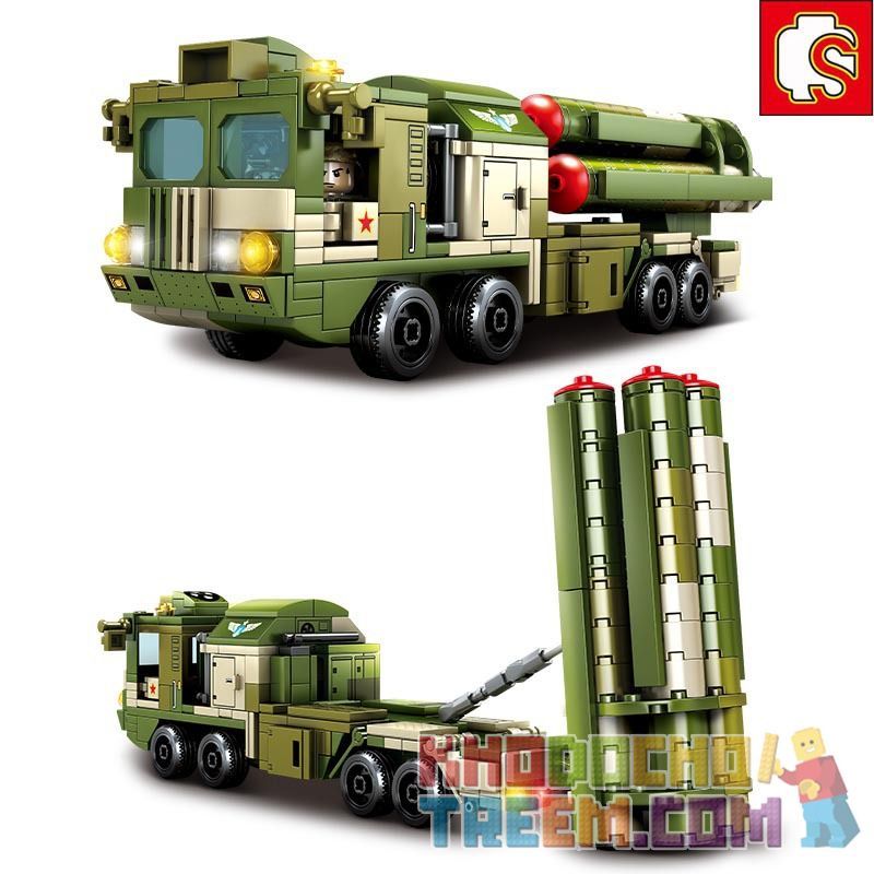 SEMBO 105595 non Lego TÊN LỬA PHÒNG KHÔNG TẦM XA HONGQI-9 TRUNG bộ đồ chơi xếp lắp ráp ghép mô hình Military Army HQ-9 ANTI-AIRCRAFT MISSILES SYSTEM Quân Sự Bộ Đội 420 khối