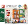 SEMBO 601095 non  SỐNG LẠI NHỮNG CẢNH ĐƯỜNG PHỐ KIỂU HONG KONG TRUYỀN THỐNG bộ đồ chơi xếp lắp ráp ghép mô hình City Thành Phố 570 khối