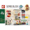 SEMBO 601096 non  SỐNG LẠI NHỮNG CẢNH ĐƯỜNG PHỐ KIỂU HONG KONG TRUYỀN THỐNG bộ đồ chơi xếp lắp ráp ghép mô hình City Thành Phố 552 khối