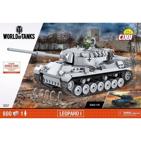 COBI 3037 non  XE TĂNG LEOPARD 1 bộ đồ chơi xếp lắp ráp ghép mô hình Military Army Quân Sự Bộ Đội 600 khối