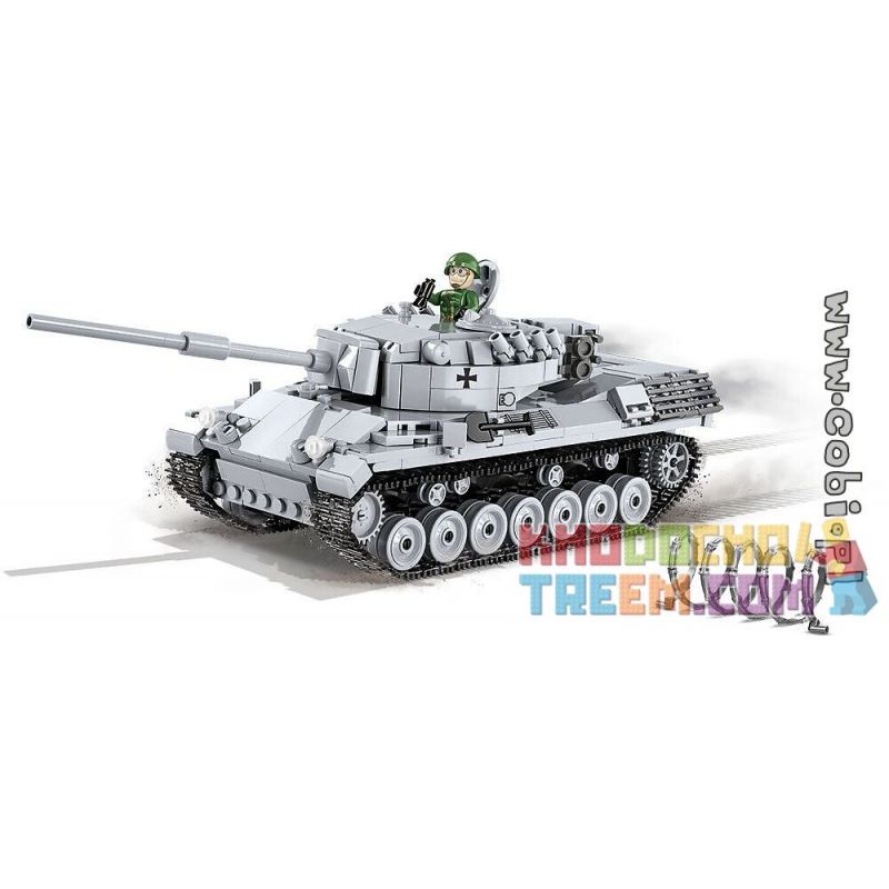COBI 3037 non  XE TĂNG LEOPARD 1 bộ đồ chơi xếp lắp ráp ghép mô hình Military Army Quân Sự Bộ Đội 600 khối