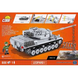 COBI 3037 non  XE TĂNG LEOPARD 1 bộ đồ chơi xếp lắp ráp ghép mô hình Military Army Quân Sự Bộ Đội 600 khối