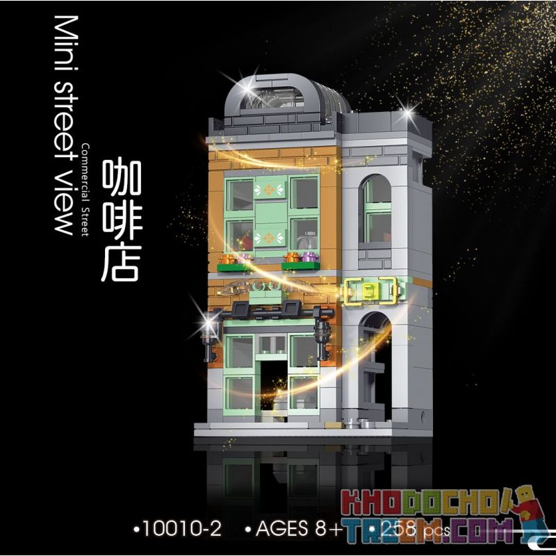 SHENZHEN RAEL ENTERTAINMENT 10010-2 10010-3 10010-4 10010-1 non  CỬA HÀNG GUITAR 4 PHONG CÁCH CHÂU QUÁN CÀ PHÊ HOA bộ đồ chơi xếp lắp ráp ghép mô hình Mini Modular THE EUROPE STREET Đường Phố Thu Nhỏ 1130 khối