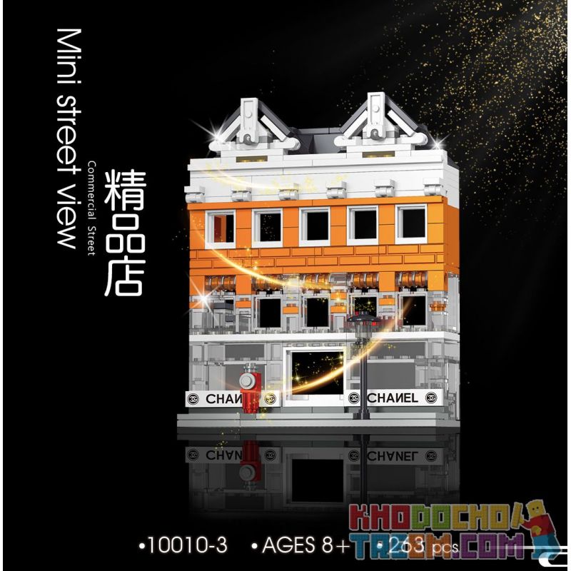 SHENZHEN RAEL ENTERTAINMENT 10010-2 10010-3 10010-4 10010-1 non  CỬA HÀNG GUITAR 4 PHONG CÁCH CHÂU QUÁN CÀ PHÊ HOA bộ đồ chơi xếp lắp ráp ghép mô hình Mini Modular THE EUROPE STREET Đường Phố Thu Nhỏ 1130 khối