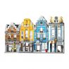SHENZHEN RAEL ENTERTAINMENT 10009-2 10009-3 10009-4 10009-1 non  4 CỬA HÀNG XE ĐẠP ĐƯỜNG PHỐ CHÂU KEM HIỆU THUỐC THỂ DỤC bộ đồ chơi xếp lắp ráp ghép mô hình Mini Modular THE EUROPE STREET Đường Phố Thu Nhỏ 1109 khối