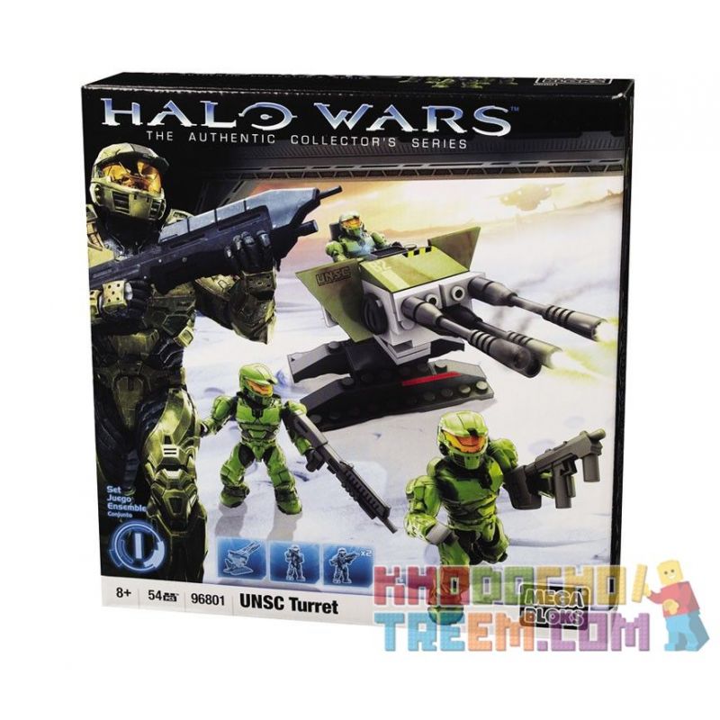 MEGA BLOKS 96801 non Lego THÁP PHÁO UNSC bộ đồ chơi xếp lắp ráp ghép mô hình Computer Games UNSC TURRET Trò Chơi 60 khối