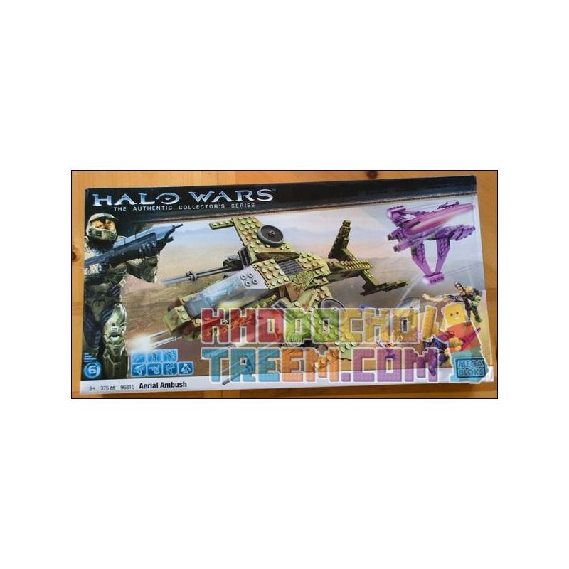 MEGA BLOKS 96810 non Lego PHỤC KÍCH TRÊN KHÔNG bộ đồ chơi xếp lắp ráp ghép mô hình Computer Games AERIAL AMBUSH Trò Chơi 376 khối