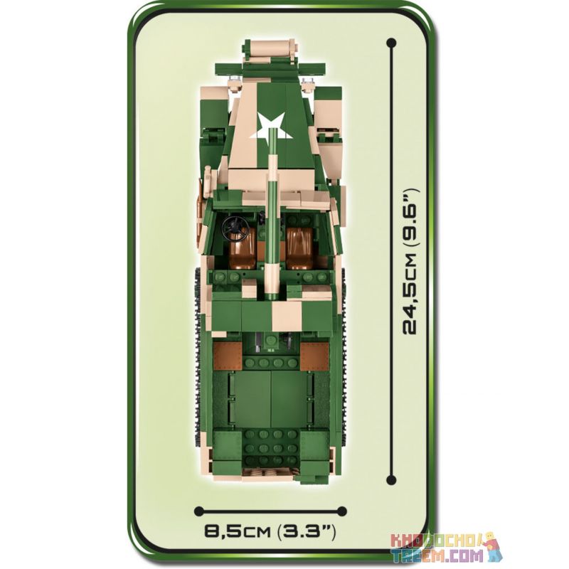 COBI 2535 non  TÀU SÂN BAY PHÁO BINH M3 bộ đồ chơi xếp lắp ráp ghép mô hình Military Army M3 GUN MOTOR CARRIAGE Quân Sự Bộ Đội 576 khối