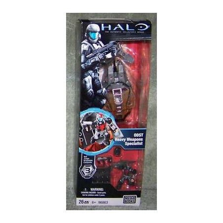 MEGA BLOKS 96863 non  CHUYÊN GIA VỀ VŨ KHÍ HẠNG NẶNG ODST bộ đồ chơi xếp lắp ráp ghép mô hình Computer Games ODST HEAVY WEAPONS SPECIALIST Trò Chơi 26 khối