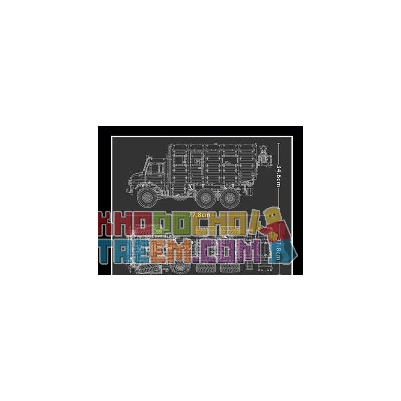 SHENZHEN RAEL ENTERTAINMENT LE-J907 J907 LEJ907 non  XE DU LỊCH MERCEDES-BENZ UNIMOG bộ đồ chơi xếp lắp ráp ghép mô hình  Kỹ Thuật Công Nghệ Cao Mô Hình Phương Tiện 6689 khối
