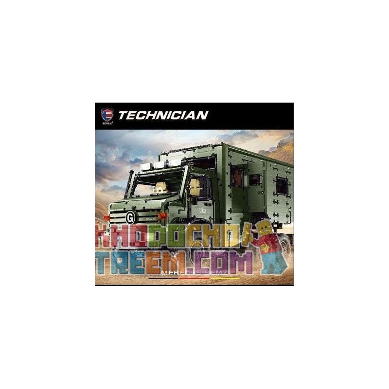 SHENZHEN RAEL ENTERTAINMENT LE-J907 J907 LEJ907 non  XE DU LỊCH MERCEDES-BENZ UNIMOG bộ đồ chơi xếp lắp ráp ghép mô hình  Kỹ Thuật Công Nghệ Cao Mô Hình Phương Tiện 6689 khối