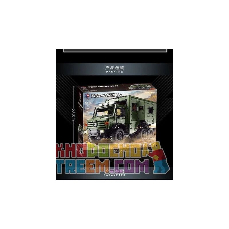 SHENZHEN RAEL ENTERTAINMENT LE-J907 J907 LEJ907 non  XE DU LỊCH MERCEDES-BENZ UNIMOG bộ đồ chơi xếp lắp ráp ghép mô hình  Kỹ Thuật Công Nghệ Cao Mô Hình Phương Tiện 6689 khối