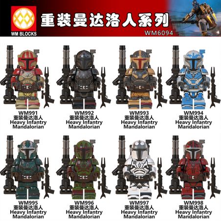 CHENGYI CY8002 8002 WM 6094 991 992 993 994 995 996 997 998 non  PHÁT HÀNH LẠI MANDARO. bộ đồ chơi xếp lắp ráp ghép mô hình Star Wars HEAVY INFANTRY MANDALORIAN Chiến Tranh Giữa Các Vì Sao