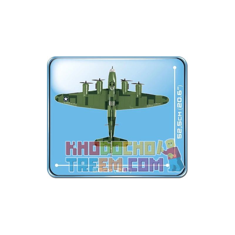 COBI 5707 non  PHÁO ĐÀI BẦU TRỜI BOEING B17 MEMPHIS BELLE bộ đồ chơi xếp lắp ráp ghép mô hình Military Army BOEING™ B-17F FLYING FORTRESS™ MEMPHIS BELLE Quân Sự Bộ Đội 920 khối