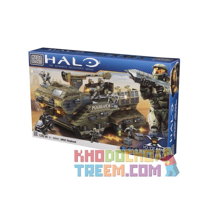 MEGA BLOKS 96942 non Lego UNSC GIANT. bộ đồ chơi xếp lắp ráp ghép mô hình Computer Games UNSC ELEPHANT Trò Chơi 1282 khối