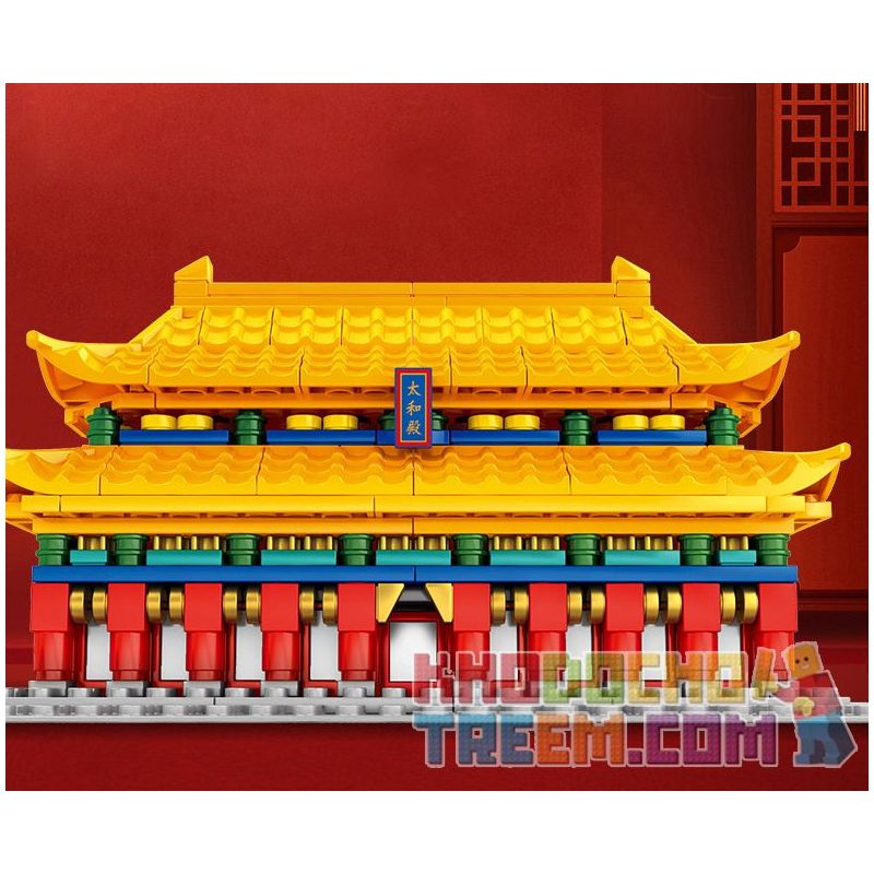 SEMBO 608002 non  HỘI TRƯỜNG HÀI HÒA TỐI CAO bộ đồ chơi xếp lắp ráp ghép mô hình Architecture PALACE BUILDING HALL OF SUPREME HARMONY Công Trình Kiến Trúc 573 khối