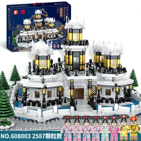 SEMBO 608003 non  CUNG ĐIỆN YANXI bộ đồ chơi xếp lắp ráp ghép mô hình Architecture PALACE BUILDING Công Trình Kiến Trúc 2587 khối
