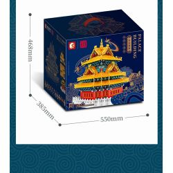 SEMBO 201095 non  PHIÊN BẢN CỦA NGƯỜI SƯU TẬP THÁP GÓC bộ đồ chơi xếp lắp ráp ghép mô hình Architecture PALACE BUILDING Công Trình Kiến Trúc 8245 khối