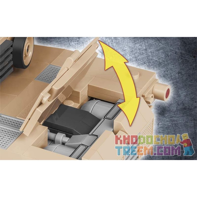 COBI 2619 non  XE TĂNG M1A2 ABRAMS bộ đồ chơi xếp lắp ráp ghép mô hình Military Army Quân Sự Bộ Đội 810 khối