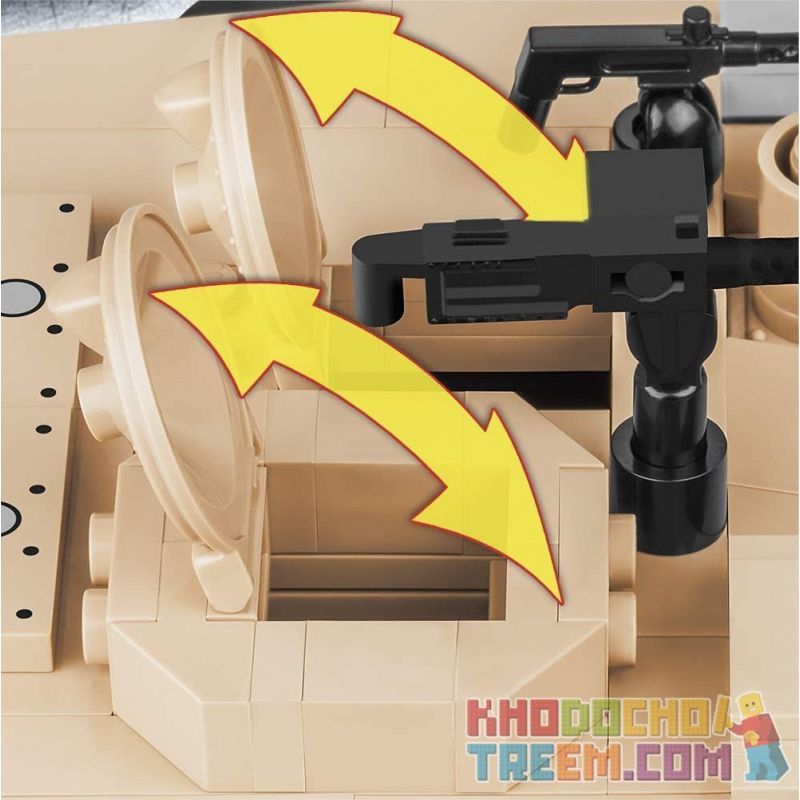 COBI 2619 non  XE TĂNG M1A2 ABRAMS bộ đồ chơi xếp lắp ráp ghép mô hình Military Army Quân Sự Bộ Đội 810 khối