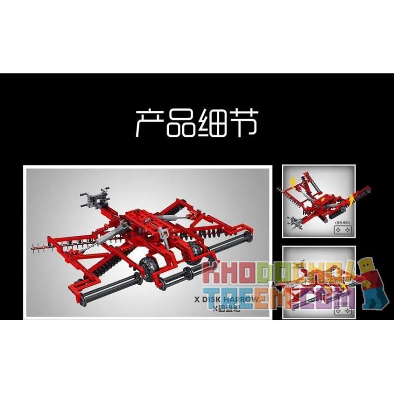 MouldKing 17021 Mould King 17021 REBRICKABLE MOC-8160 8160 MOC8160 MOC-6147 6147 MOC6147 MOC-8165 8165 MOC8165 MOC-48966 48966 MOC48966 non  PHỤ KIỆN ĐI KÈM MÁY KÉO TỐC ĐỘ CAO JCB FASTRAC 4000 SERIES GÓI X BỪA ĐĨA CẮT CỎ CÀO NGÓN XE BEN bộ đồ chơi xếp lắp ráp ghép mô hình  TRACTOR FASTRAC 4000ER SERIES WITH RC Kỹ Thuật Công Nghệ Cao Mô Hình Phương Tiện 3035 khối