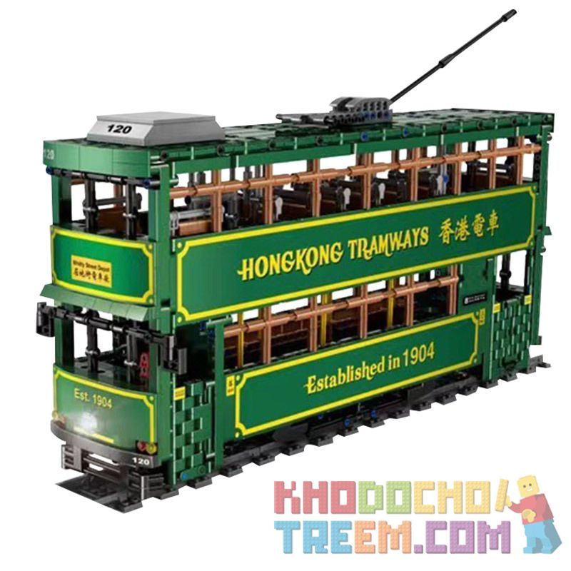 MouldKing KB120 Mould King KB120 non Lego HỒNG KÔNG TRÂM bộ đồ chơi xếp lắp ráp ghép mô hình Creator HONG KONGTRAMWAYS Sáng Tạo 2528 khối