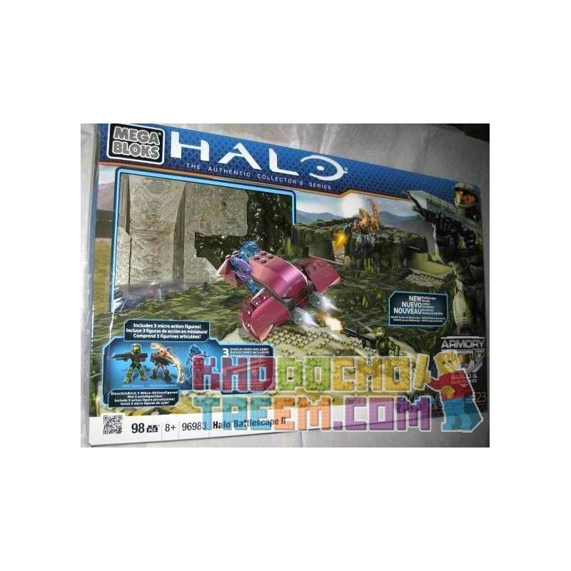 MEGA BLOKS 96983 non Lego CHỨNG TÍCH CHIẾN TRANH II bộ đồ chơi xếp lắp ráp ghép mô hình Computer Games HALO BATTLESCAPE II Trò Chơi 98 khối