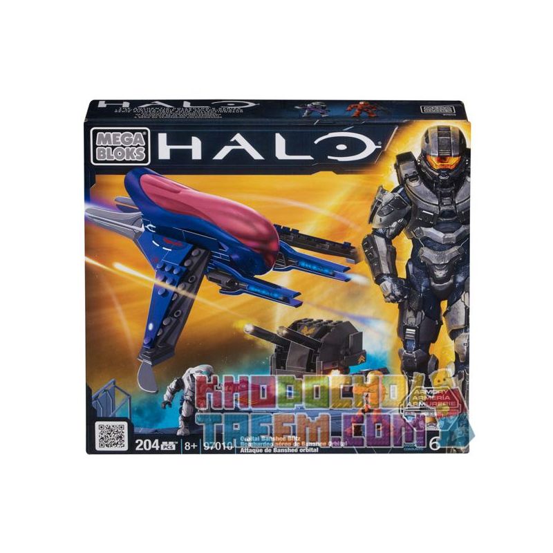 MEGA BLOKS 97010 non Lego QUỸ ĐẠO BANSHEE BLITZ bộ đồ chơi xếp lắp ráp ghép mô hình Computer Games ORBITAL BANSHEE BLITZ Trò Chơi 204 khối