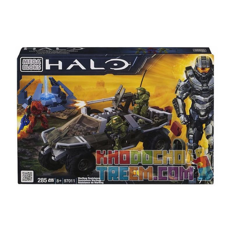 MEGA BLOKS 97011 non Lego CHIẾN ĐẤU VỚI WARTHOG. bộ đồ chơi xếp lắp ráp ghép mô hình Computer Games WARTHOG RESISTANCE Trò Chơi 285 khối