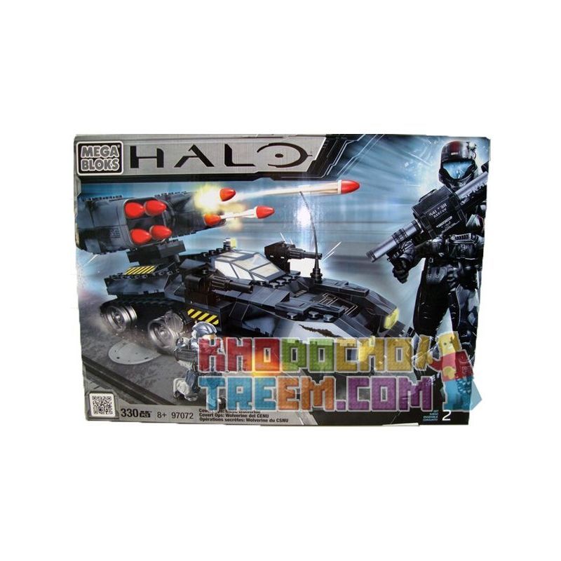 MEGA BLOKS 97072 non Lego WOLVERINE UNSC NGẦM bộ đồ chơi xếp lắp ráp ghép mô hình Computer Games COVERT OPS UNSC WOLVERINE Trò Chơi 330 khối