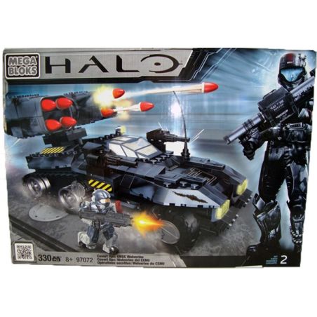 MEGA BLOKS 97072 non  WOLVERINE UNSC NGẦM bộ đồ chơi xếp lắp ráp ghép mô hình Computer Games COVERT OPS UNSC WOLVERINE Trò Chơi 330 khối