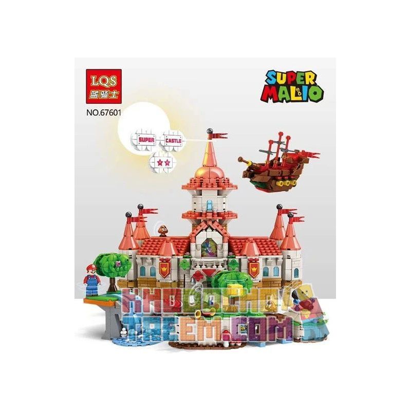 LQS 67601 non  LÂU ĐÀI CÔNG CHÚA PEACH bộ đồ chơi xếp lắp ráp ghép mô hình Mario SUPER MARIO Thợ Sửa Ống Nước 2614 khối LQS 67601 non  LÂU ĐÀI CÔNG CHÚA PEACH bộ đồ chơi xếp lắp ráp ghép mô hình Mario SUPER MARIO Thợ Sửa Ống Nước 2614 khối