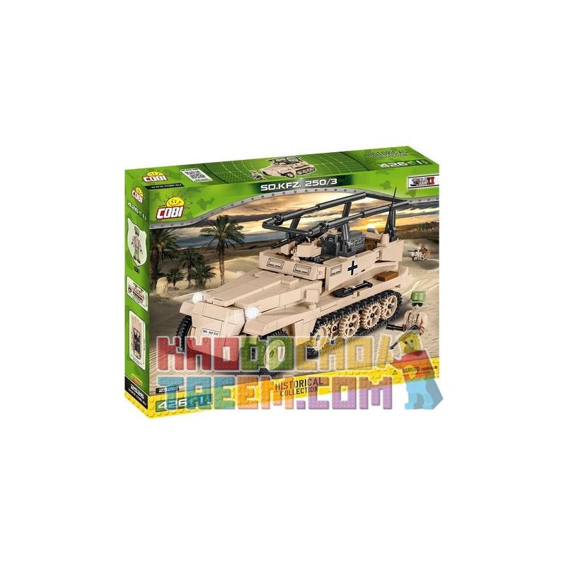 COBI 2526 non Lego XE BÁN TẢI SDKFZ 250 bộ đồ chơi xếp lắp ráp ghép mô hình Military Army SD.KFZ. 250/3 Quân Sự Bộ Đội 426 khối