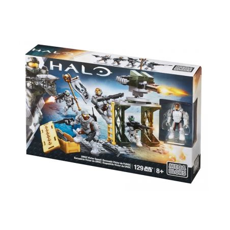 MEGA BLOKS CNK26 non  ĐỘI CỨU HỎA VICTOR CỦA UNSC bộ đồ chơi xếp lắp ráp ghép mô hình Computer Games UNSC VICTOR SQUAD Trò Chơi 129 khối