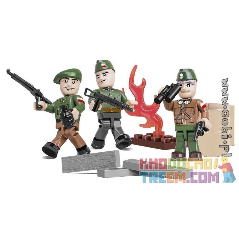 COBI 2035 non  CUỘC NỔI DẬY Ở THỦ ĐÔ bộ đồ chơi xếp lắp ráp ghép mô hình Military Army WARSAW UPRISING Quân Sự Bộ Đội 26 khối