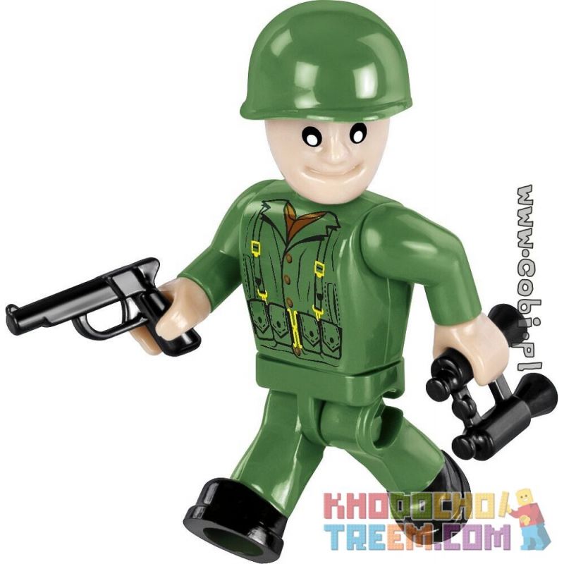 COBI 2394 non  SÚNG TRƯỜNG 155MM CHÂN DÀI M1 TOM bộ đồ chơi xếp lắp ráp ghép mô hình Military Army 155 MM GUN M1 LONG TOM Quân Sự Bộ Đội 200 khối