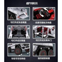 MouldKing 13061 Mould King 13061 non  MERCEDES BENZ G63 6X6 1:10 tỷ lệ 1:10 bộ đồ chơi xếp lắp ráp ghép mô hình  MERCEDES-BENZ G63 6X6 1:10 Kỹ Thuật Công Nghệ Cao Mô Hình Phương Tiện 3686 khối